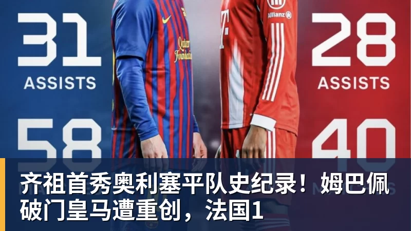 谈球吧齐祖首秀奥利塞平队史纪录！姆巴佩破门皇马遭重创，法国1